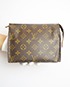 Louis Vuitton Toiletry Pouch 19, £130, Accessories, Brown, Canvas, Front view